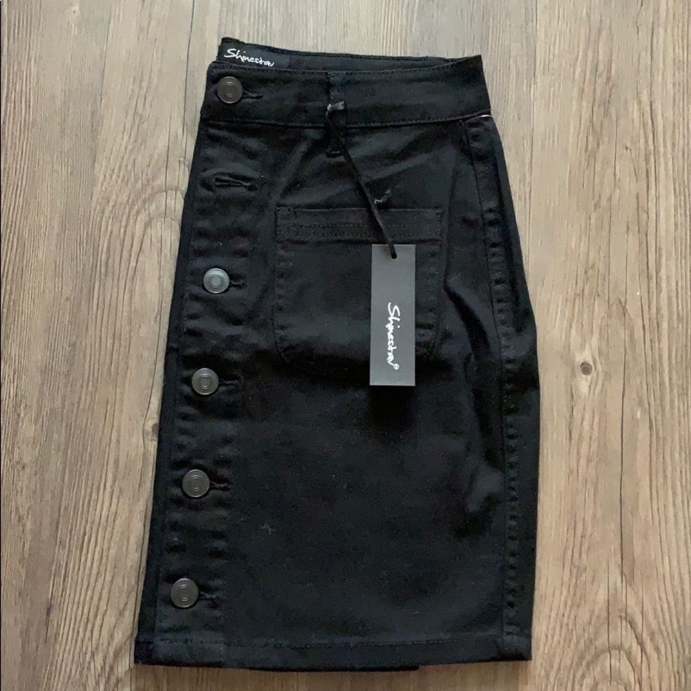 Black Button Down Skirt